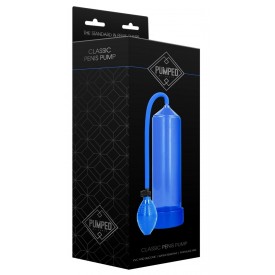 Синяя ручная вакуумная помпа для мужчин Classic Penis Pump