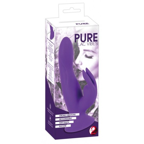 Фиолетовый силиконовый вибратор типа rabbit Pure Lilac Vibes Rabbit - 18 см.